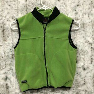 Polartec Youth Boys Green Fleece Vest Size M